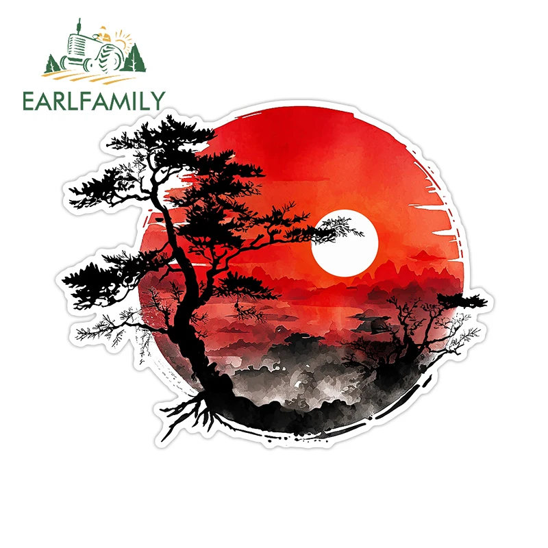 EARLFAMILY 13 см для японского ландшафта силуэт комикс переводная картинка индивидуальные наклейки Подходит для фургона GTR SX