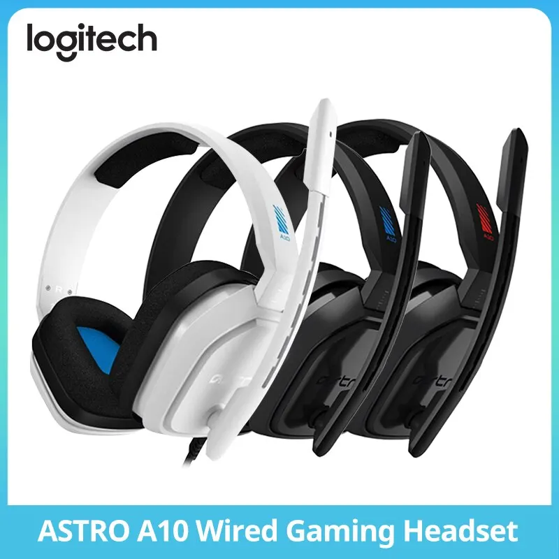 Logitech A10 Gaming Headset with Cable Esports Mike Thunder Wear Stereo Listening Voice Debate Bit