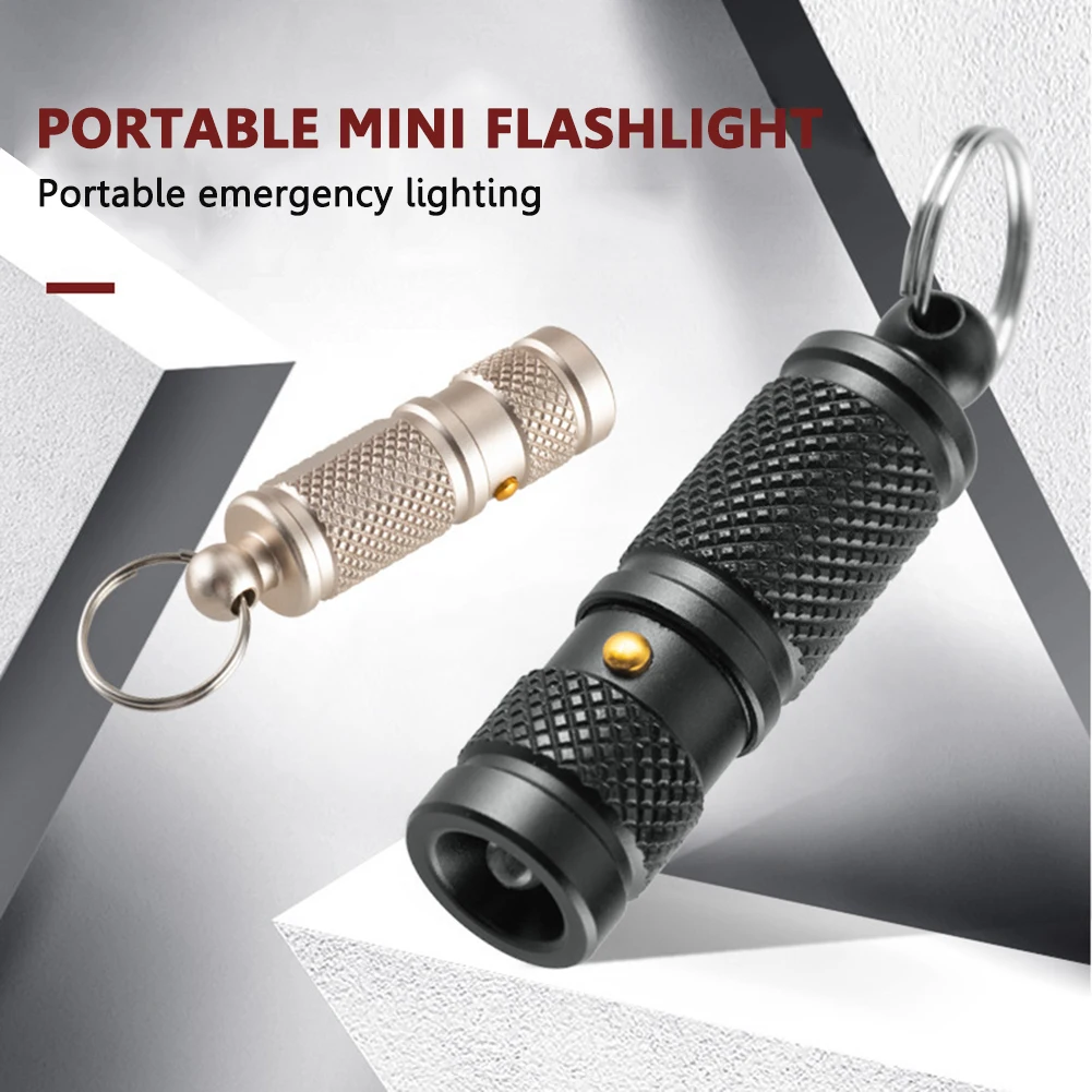 

Aluminum Alloy LED Mini Keychain Flashlight Portable Waterproof Emergency Pocket Torch Lights for Outdoor Hunting Camping Travel