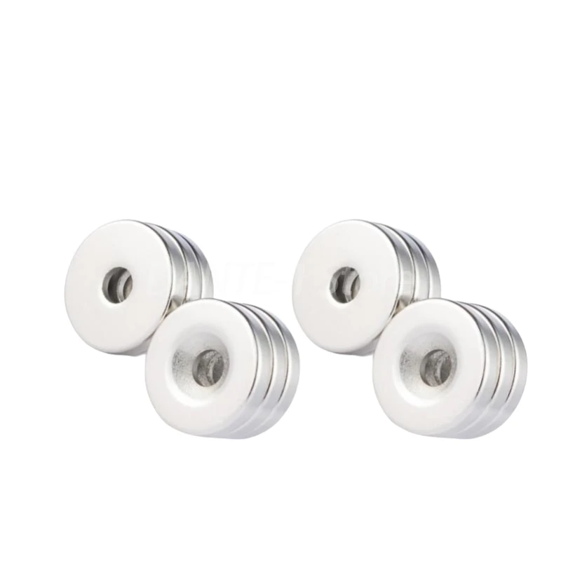 Круглый магнит с отверстием 20x4 отверстие 5 мм сильный NdFeB лист 20*4 маленький сталь