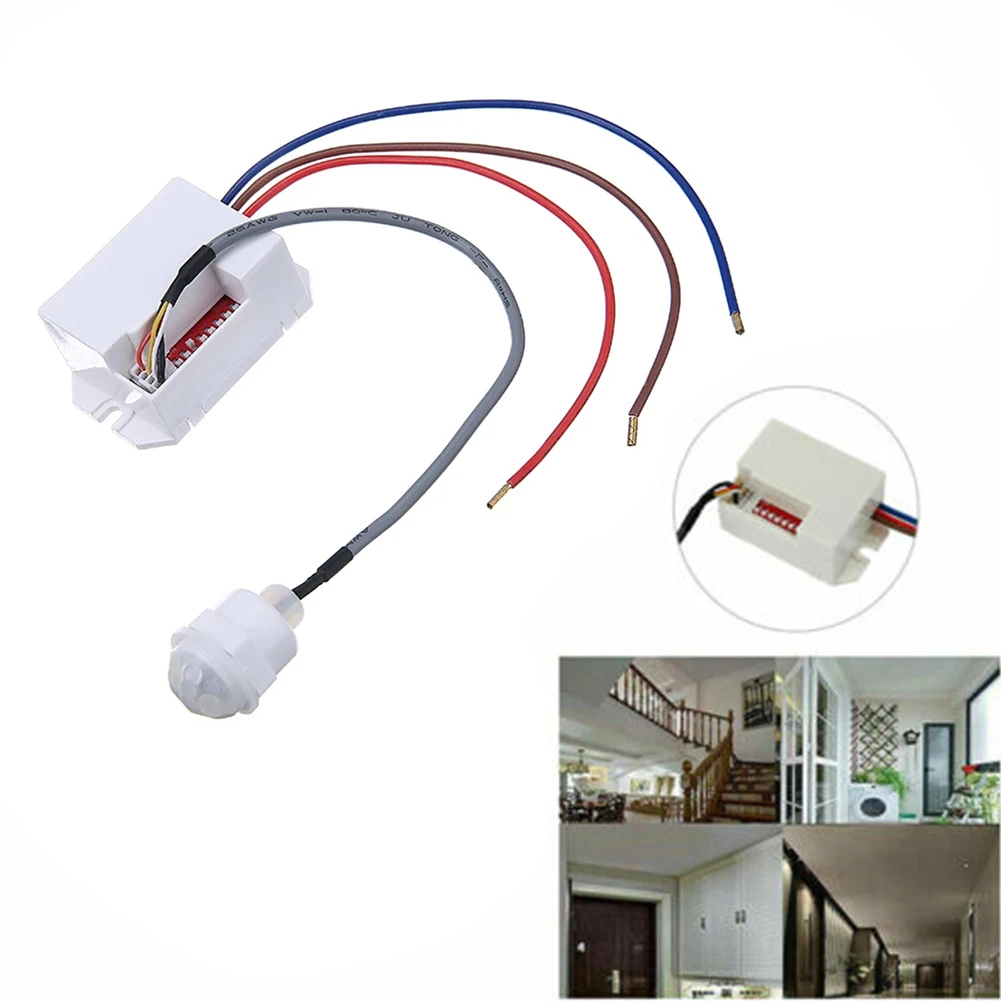 360° Mini Recessed PIR Ceiling Occupancy Motion Sensor Detector Light Switch Pyroelectric Controller Switch Timer Delay