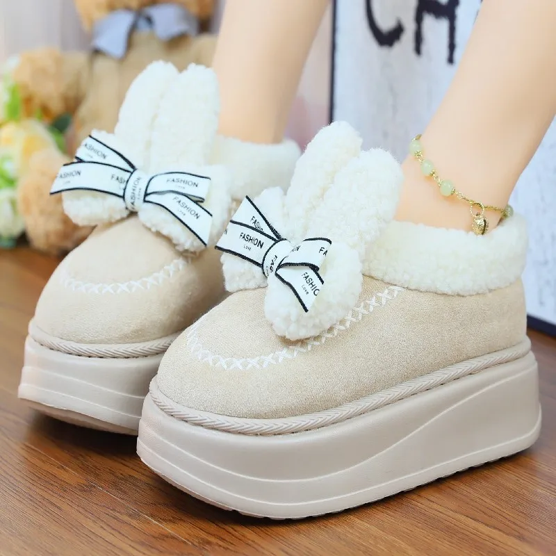 Повседневная женская обувь сабо на платформе мягкие криперы зимние удобные