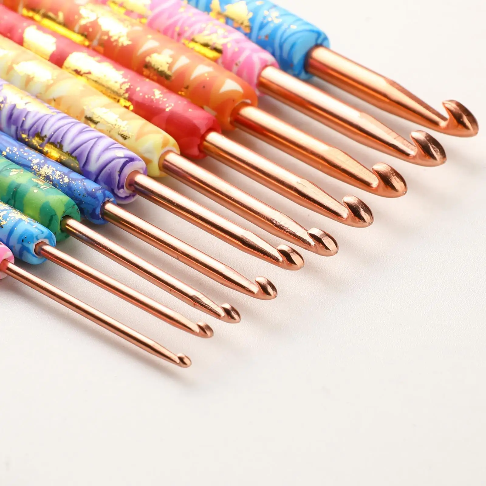

2 10X художественные Алюминиевые крючки для вязания, вязальные спицы, инструменты для шитья и рукоделия, товары