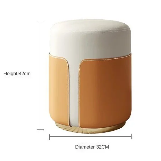 Кожаный пуфик