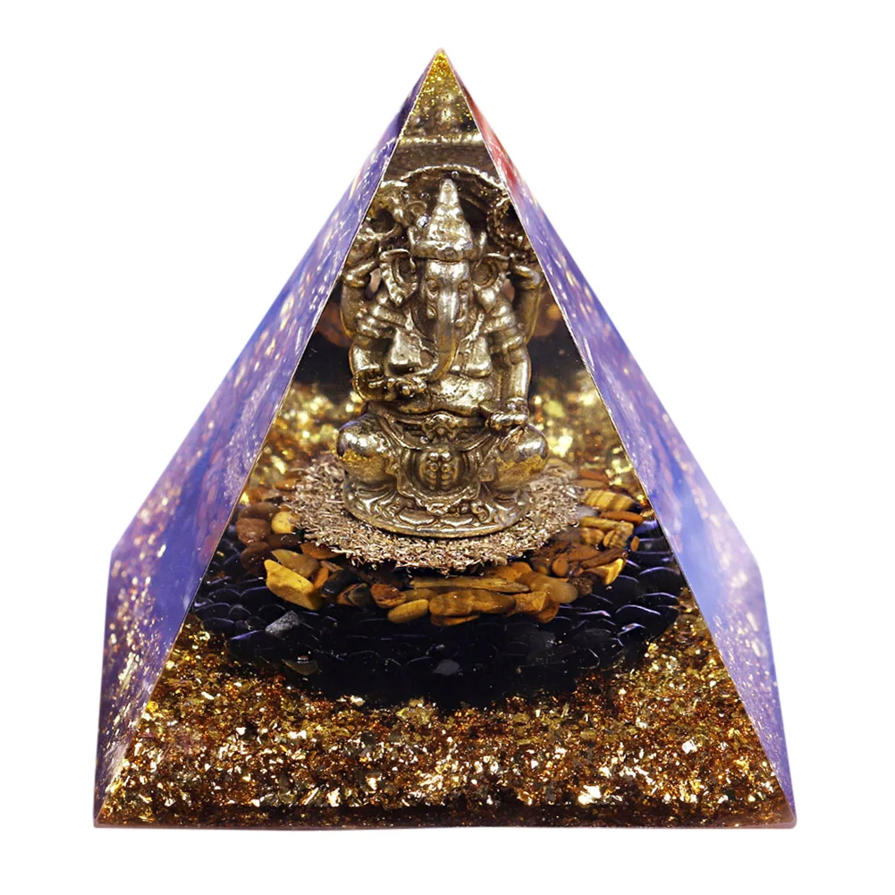 Креативная фигурка пирамиды натуральный хрустальный камень скульптура офисные