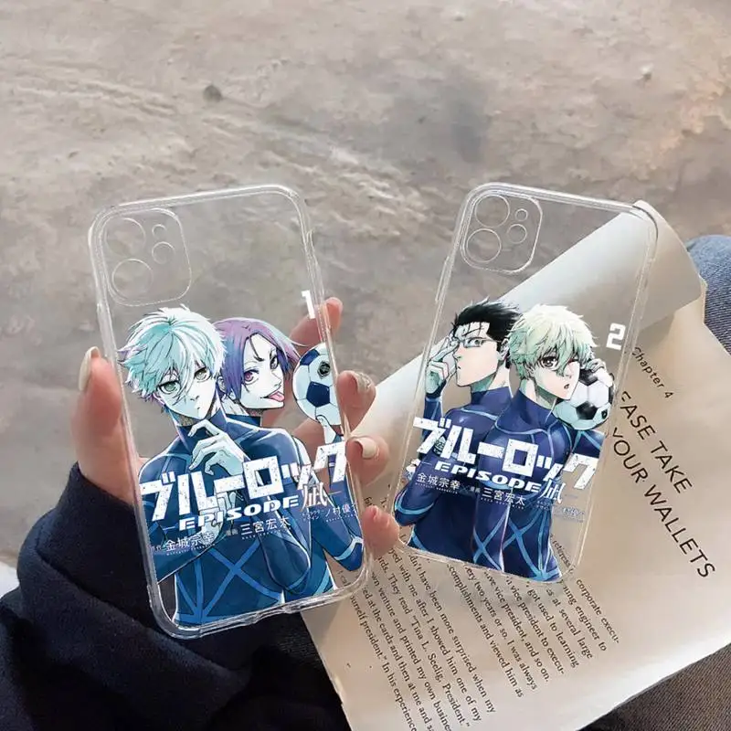 

Blue Lock Anime Phone Case For iPhone 13 14 Pro Max XS XR 12 11 Pro 13 Mini 6 7 8 Plus Soft Clear Back Cover