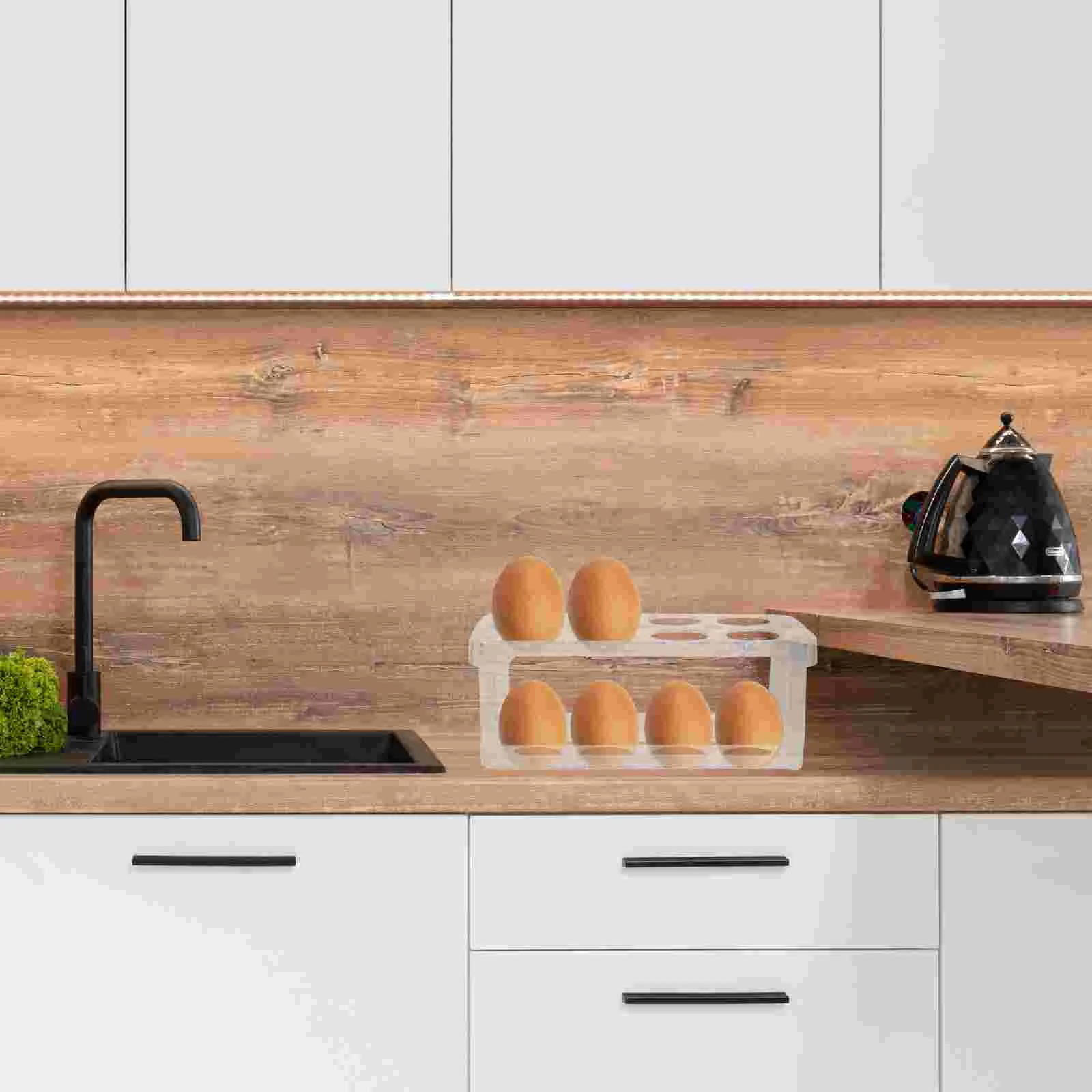 

Egg Holder Storage Box Eggs Stackable Refrigerator Fridge Containers Organizer Cute Bins Stand Bin Dispenser Keeper Carrier