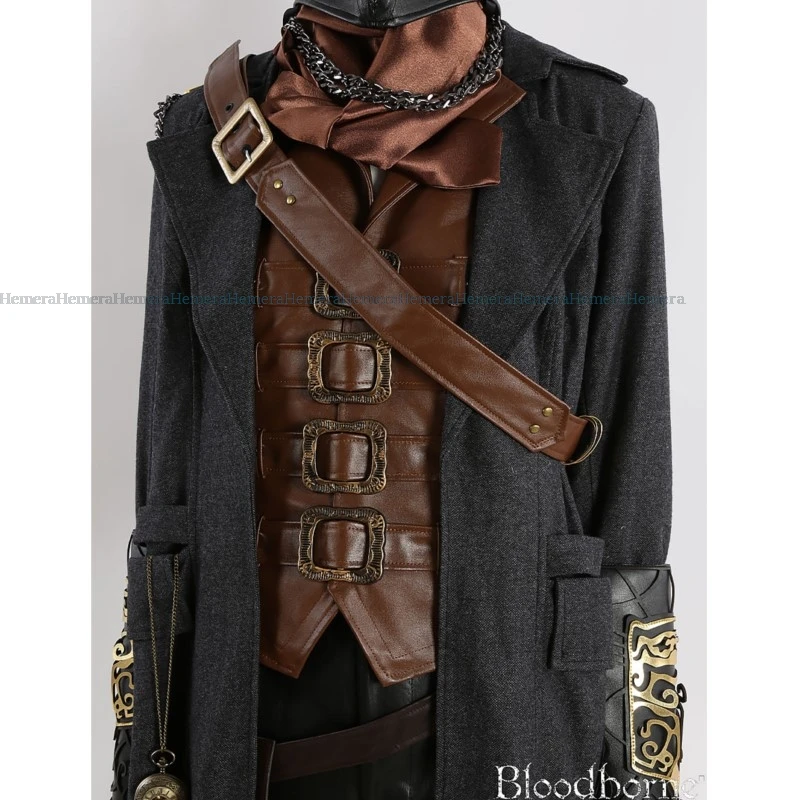 Cos аниме игры роли Gehrman Bloodborne Huntsman костюмы для косплея мужчин и женщин полный