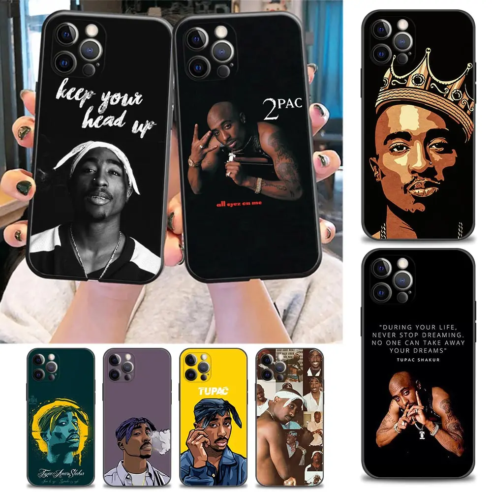 

Phone Case for iPhone 11 12 13 Pro Case Max 7 8 SE XR XS Max 5 5s 6 6s Plus Soft Silicon Cover Yinuoda Rapper 2pac Tupac