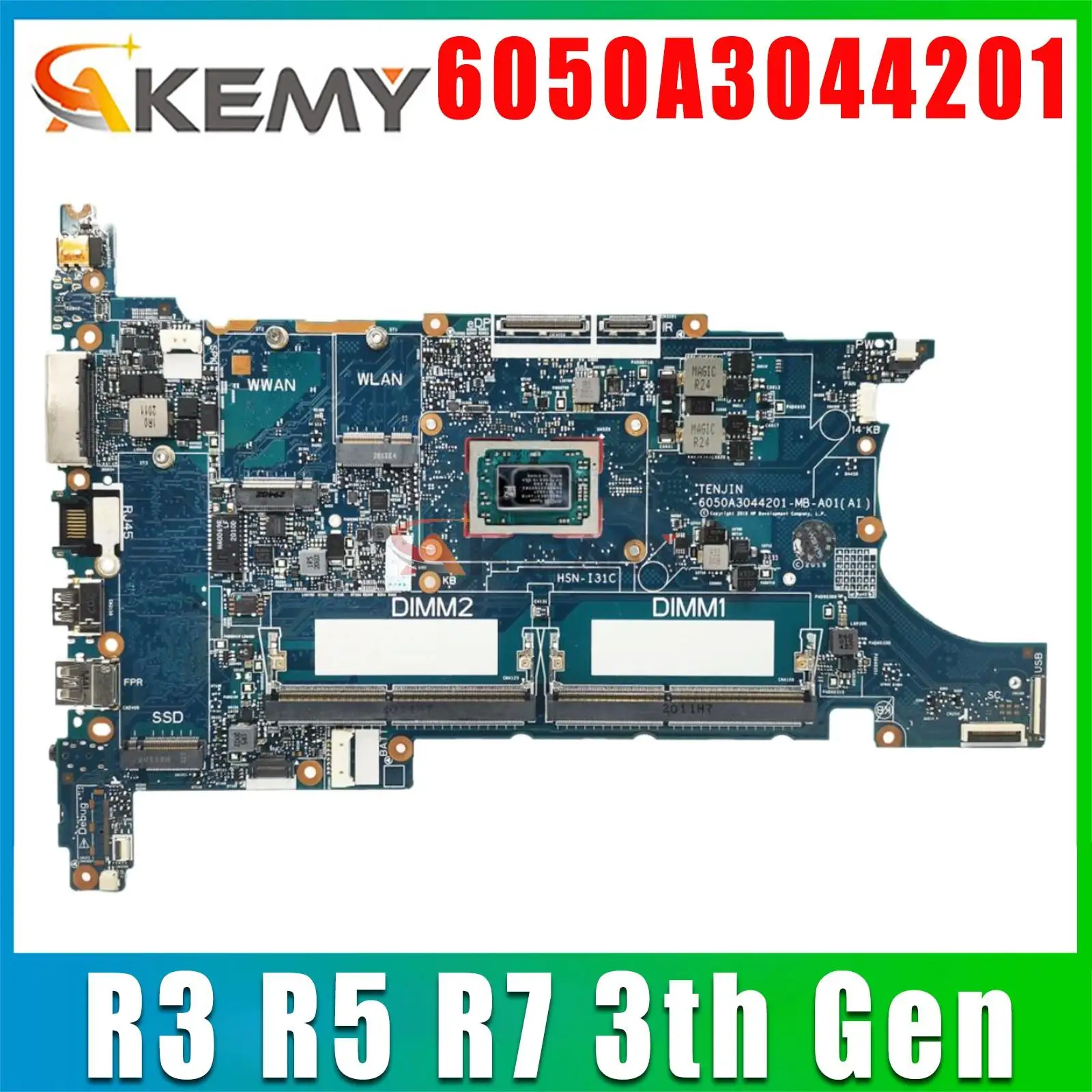 

For HP EliteBook 745 G6 755 G6 Laptop Motherboard Mainboard With R3-3300 R5-3500 R7-3700 AMDCPU 6050A3044201 Motherboard