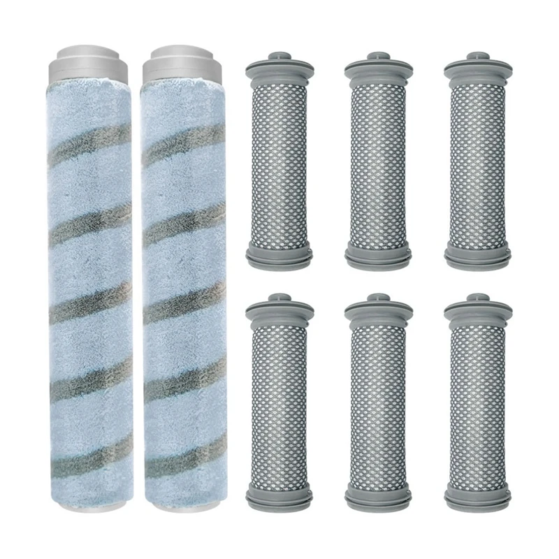 

HOT!8 Pcs Washable HEPA Filter Roller Brush Replacement Parts For Tineco A10/A11 PURE ONE S11/S12 Vacuum Cleaner HEPA Accessorie