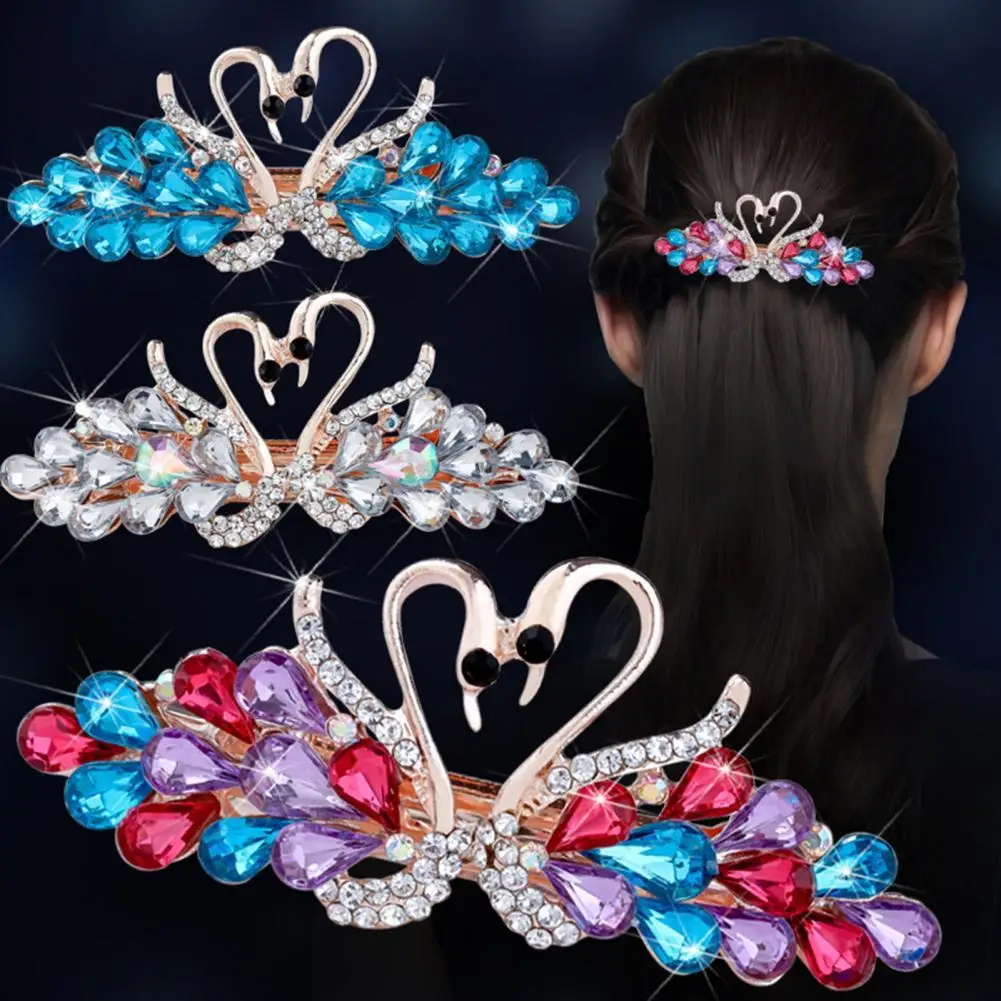 

Headwear Classic Shining Swan Women Hair Clip Headband Ponytail Holder Shining for Dating