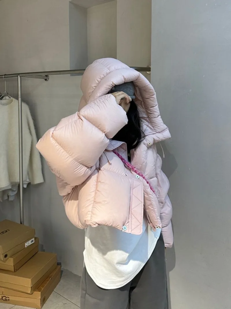 Shpmishal 2024 новая зимняя утолщенная дизайнерская хлопковая куртка с капюшоном