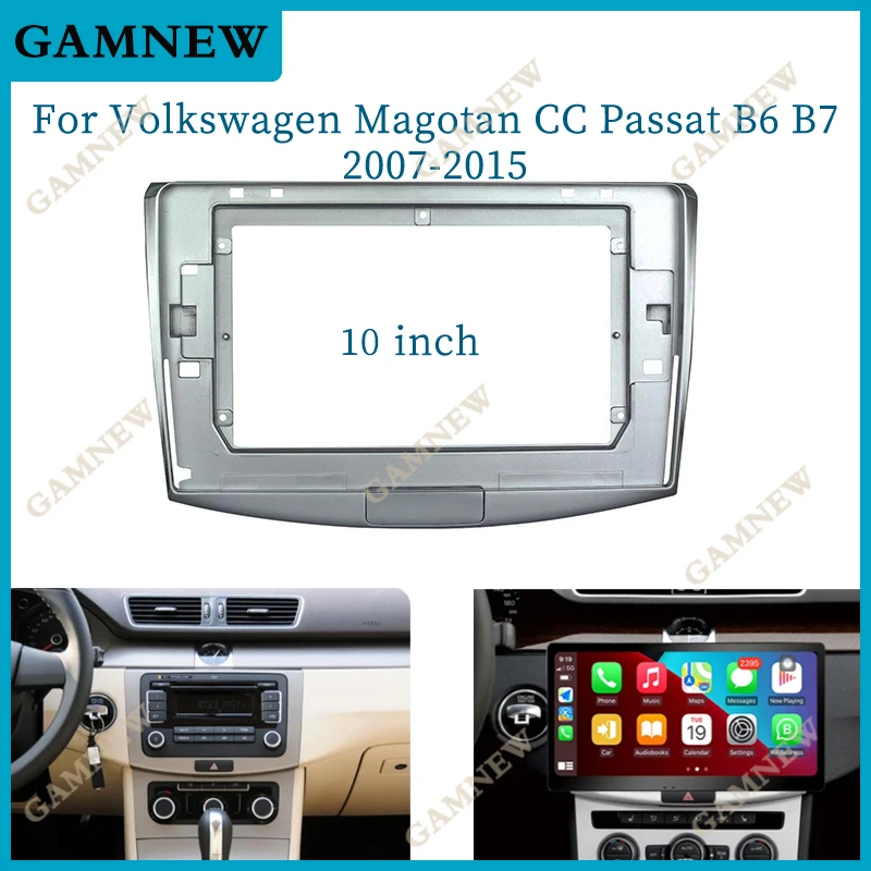 

10 Inch Car Frame Fascia Adapter Android Radio Dash Fitting Panel Kit For Volkswagen Magotan CC Passat B6 B7 2007-2015