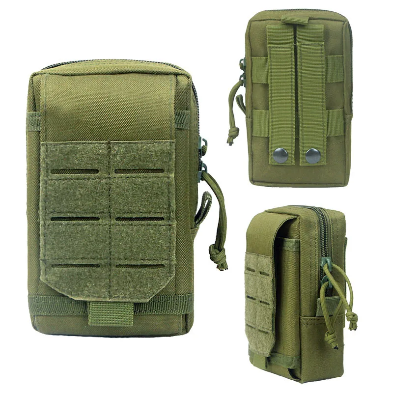 Tactical Outdoor Hiking Travel Mobile Phone Pouch Waist Bag Cellphone Holder Vest Pack Military Molle Pouch