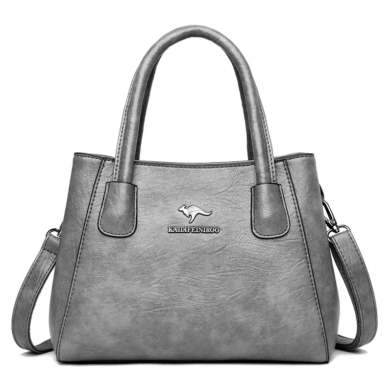 

Kangaroo Soft Leather Middle aged Women's Bag 2022 New Fashion Portable Women's Mother's Bag Large Capacity Oblique Span Bag