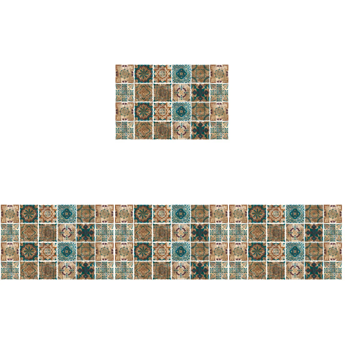 

96 pcs Kitchen Wallpaper Peel and Stick Wall Decals Bathroom Wallpaper Retro Wall Decals