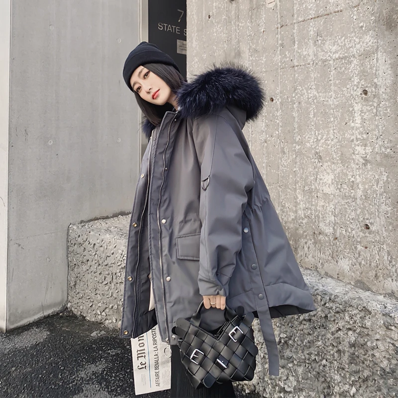 High Quality 90% White Duck Down Jacket Women 2023 New Winter Gray Parkas Thicken Warm Coat Female Clothing Korean Fashion Tops