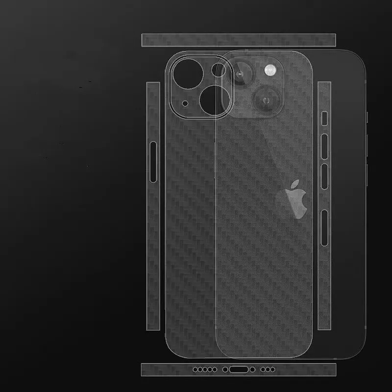 

10 шт. для Apple iPhone 12 13 Mini iPhone13 Pro Max полное покрытие Задняя крышка наклейка Кожа 3D углеродное волокно защитная пленка