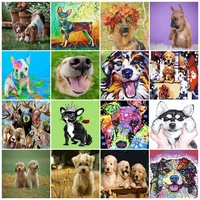 diy oil paint by number dog hand painted sale animals wall art picture by numbers drawing canvas home decor gift for living room