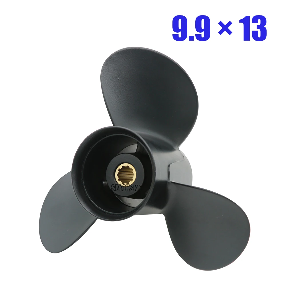 9.9x13 for Tohatsu 20HP-30HP  Aluminum Alloy Propeller 10 Tooth 346-64104-5 3R0-64527-0 3R0B645270