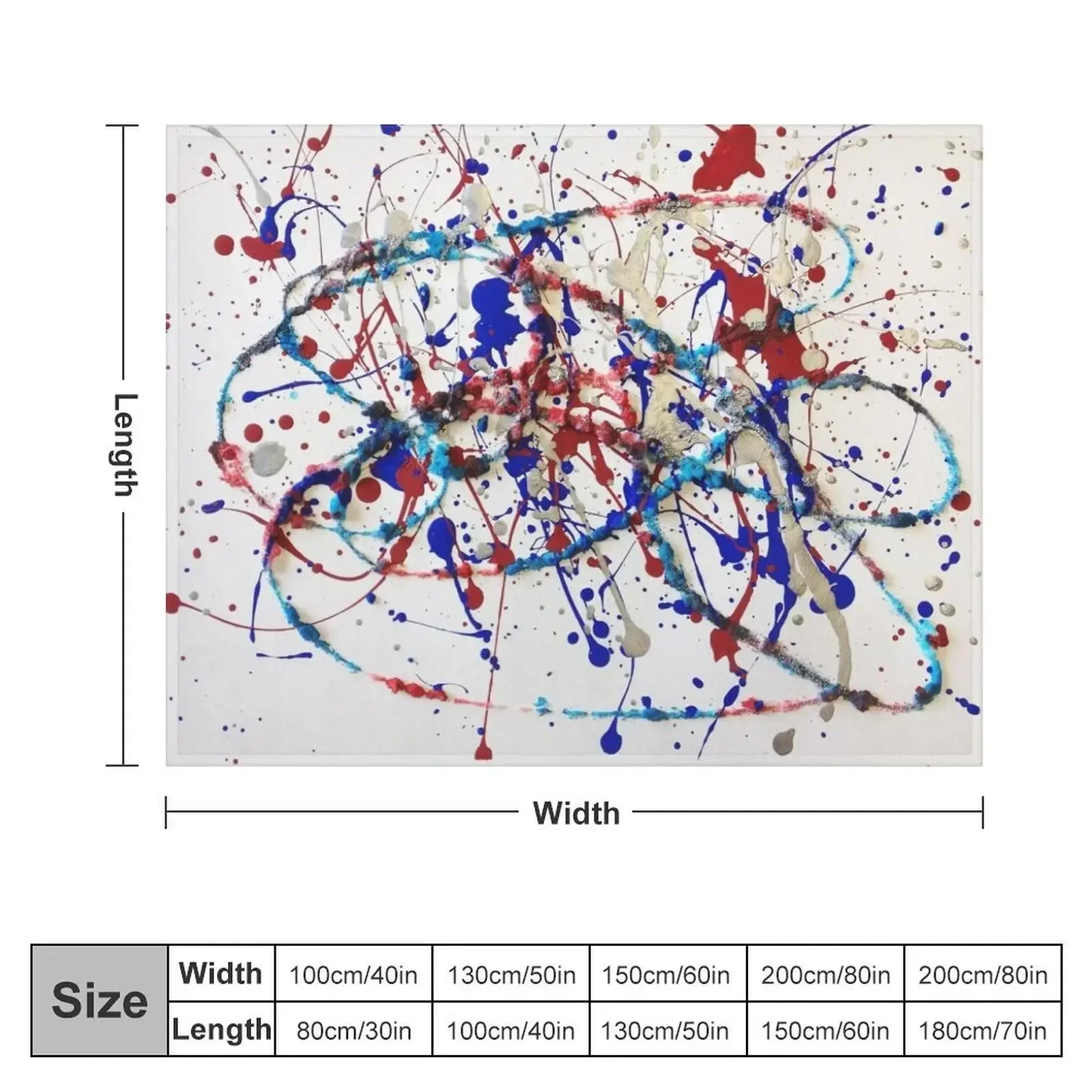 Фланелевое одеяло Abstract Jackson Pollock Painting
