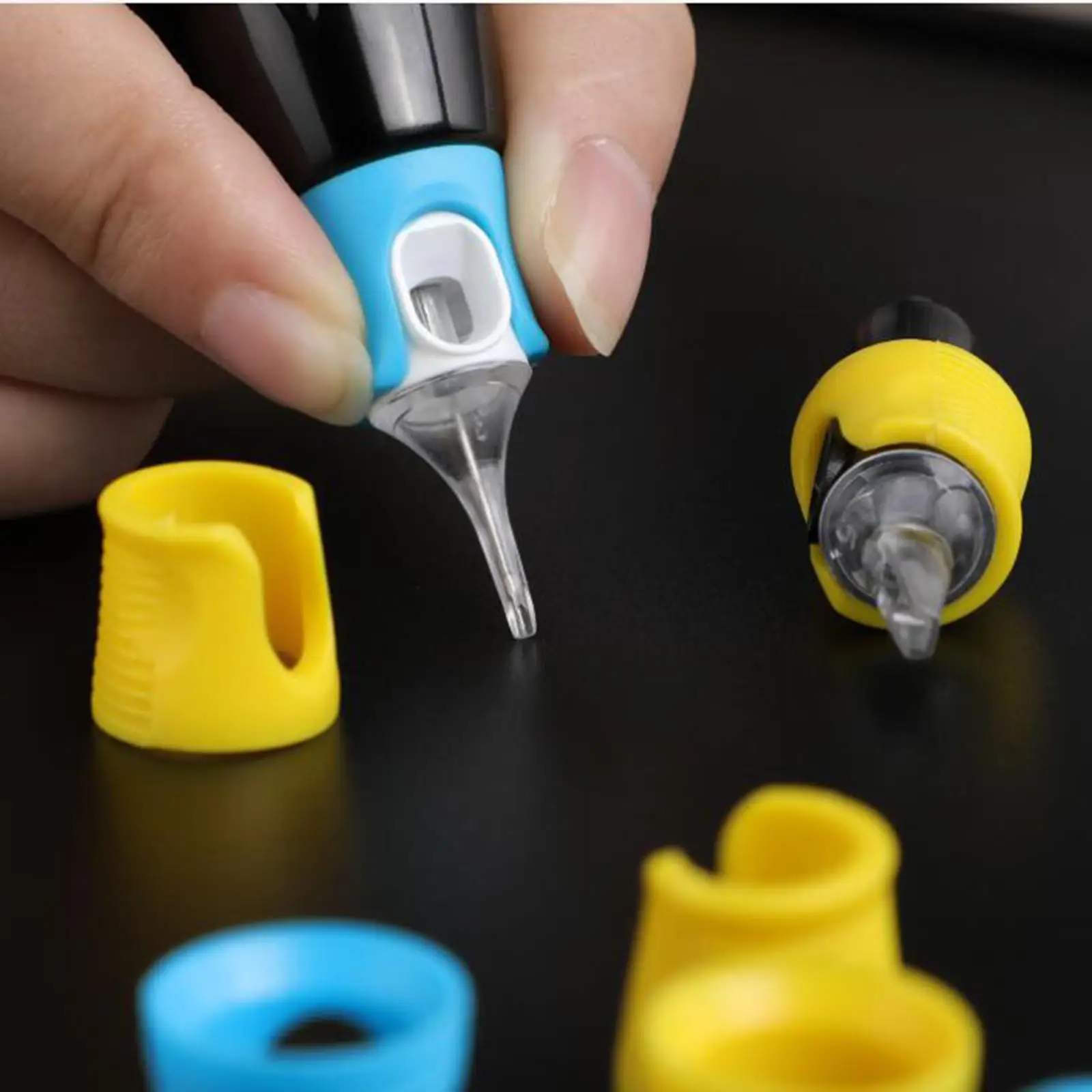 60 шт. Нескользящие силиконовые накладки на ручки для тату |