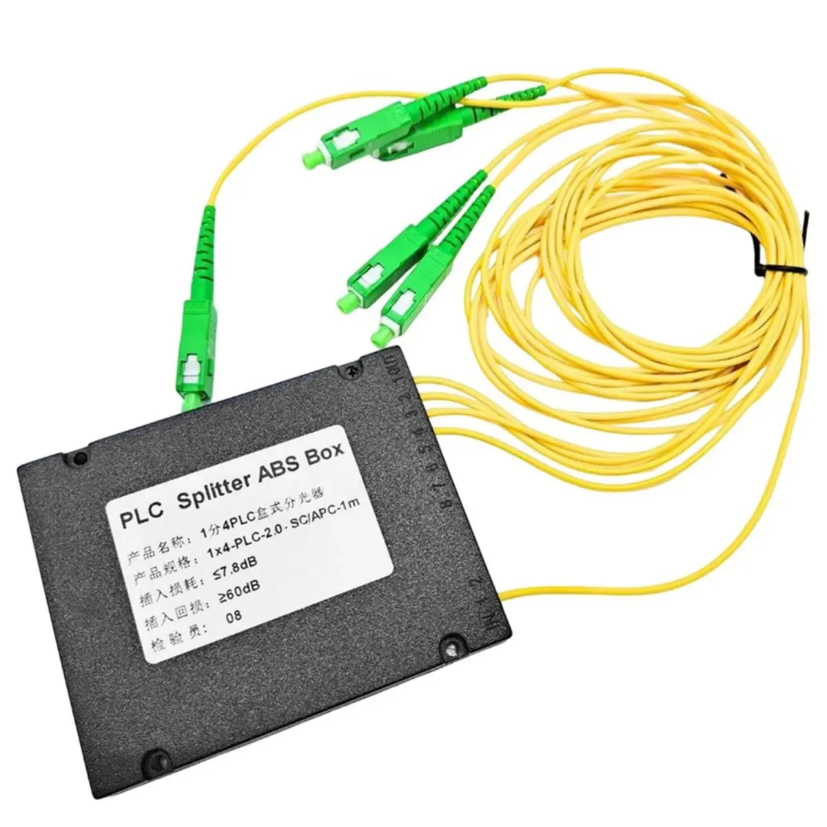 Фото Оптический разветвитель 1x4 SC/FTTH, оптический соединитель FBT, 1:4 SC, одномодовый, симплексный, PLC оптический сплиттер №4
