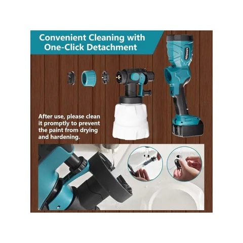 Беспроводной пистолет-распылитель Hiesuan 200 Вт для аккумулятора 18 В