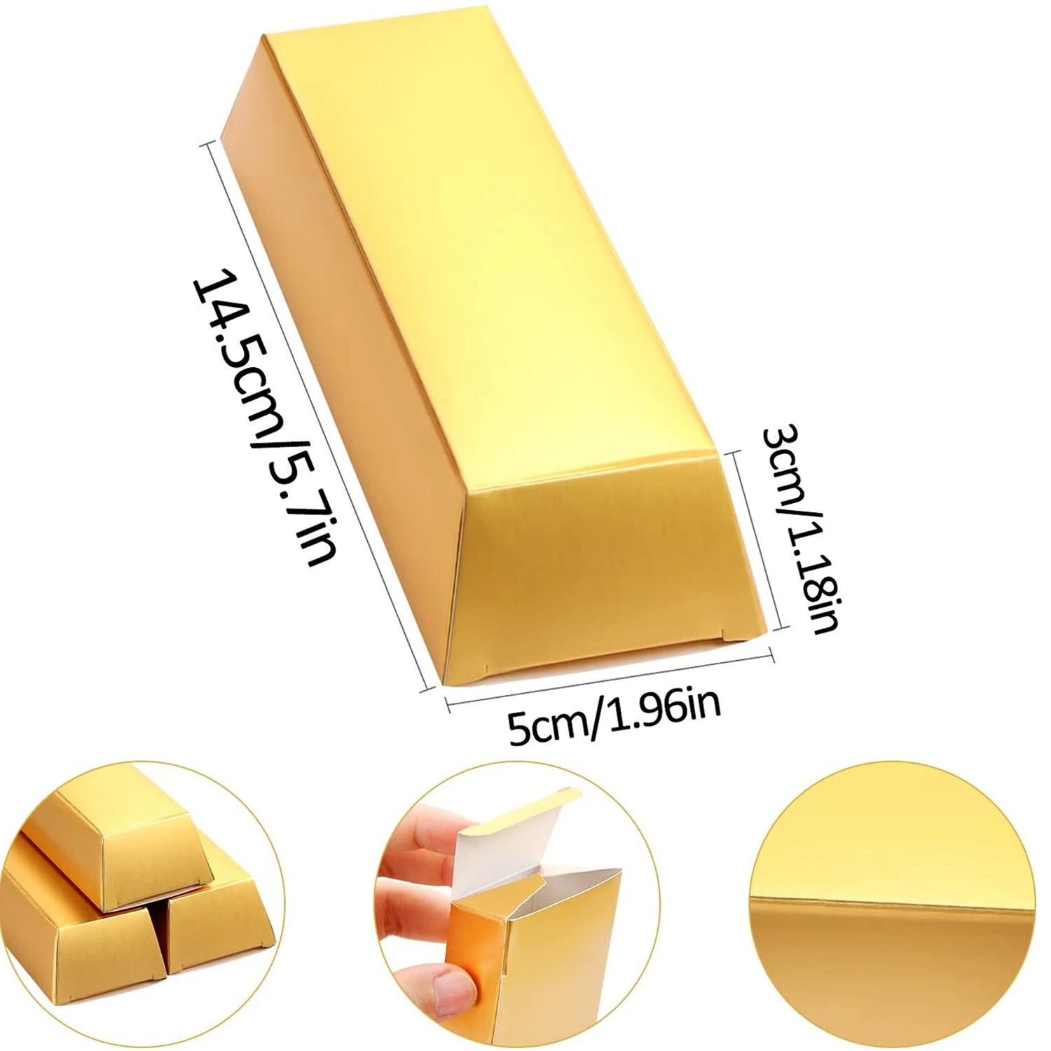 10 шт. подарочные коробки из искусственной фольги для конфет