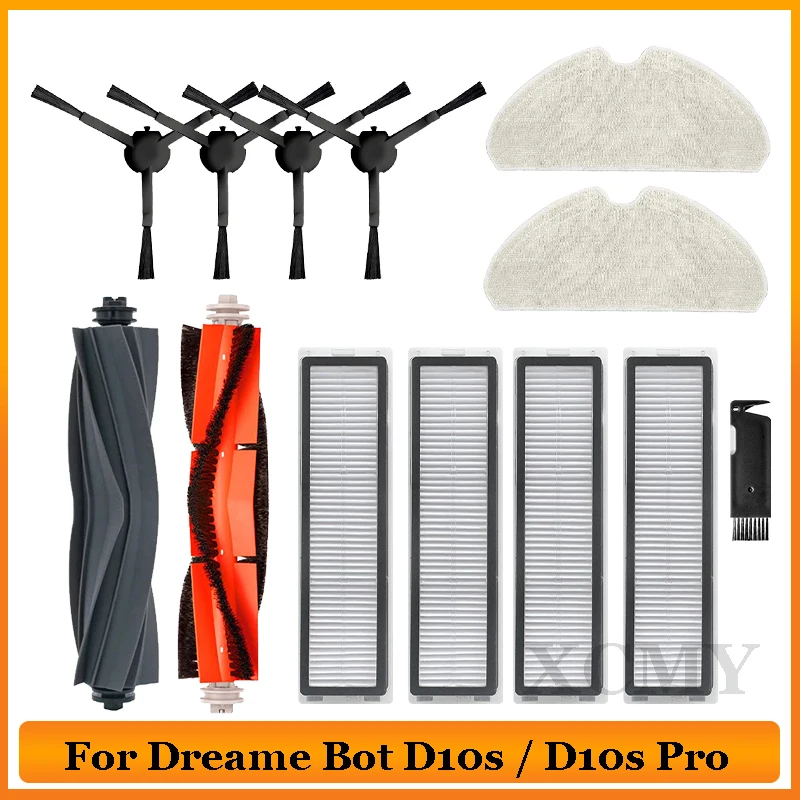 

For Dreame Bot D10s / D10s Pro Robot Vacuum Cleaner Spare Parts Roller Main Side Brush Hepa Filter Mop Pad Accessories