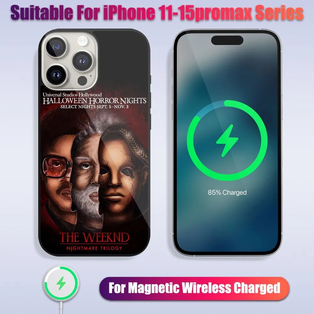 Чехол для телефона Singer The Weeknd Idol Vol 1 iPhone 13 14 15 11 12 Pro Max Plus стеклянный магнитный чехол