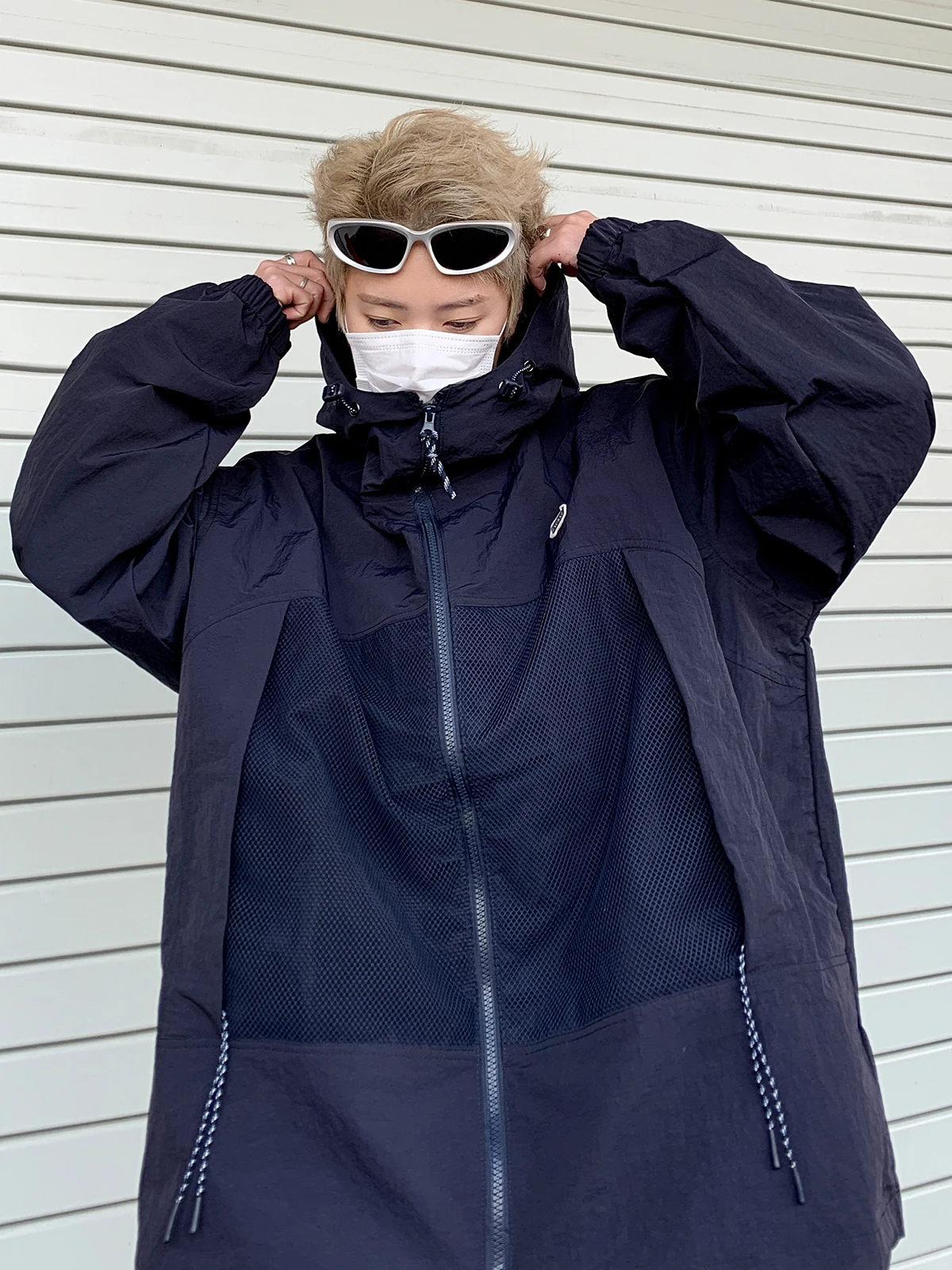 Летний тонкий ледяной шелковый капюшон солнцезащитная одежда мужская