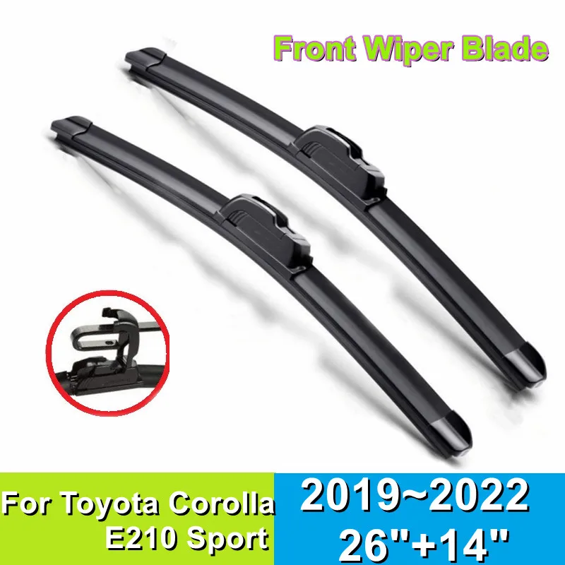 

Front Wiper Blade For Toyota Corolla E210 Sport 26"+14" Car Windshield Windscreen 2019 2020 2021 2022
