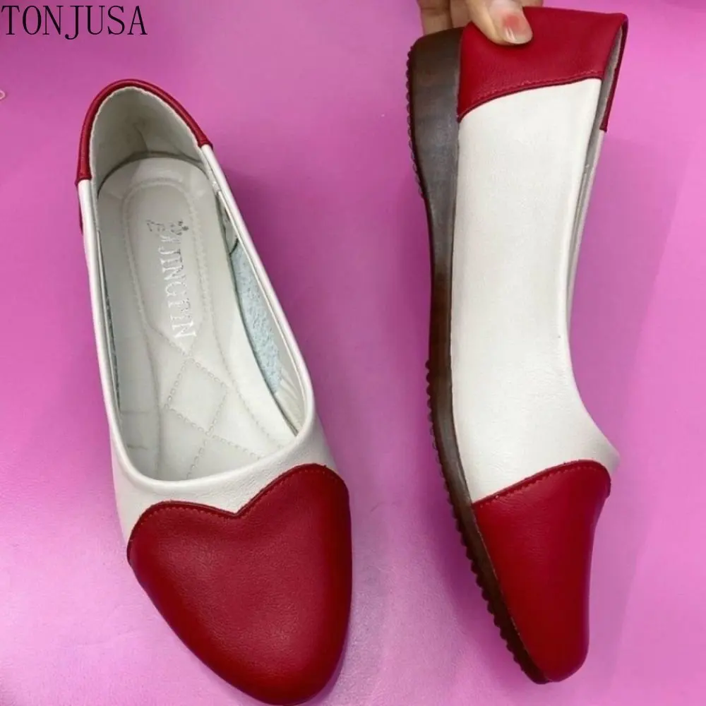 Women's Casual Flats Pointed Toe Ladies Comfort Ballet Flats Slip on Shallow Loafers Office Flat Boat Shoes Woman