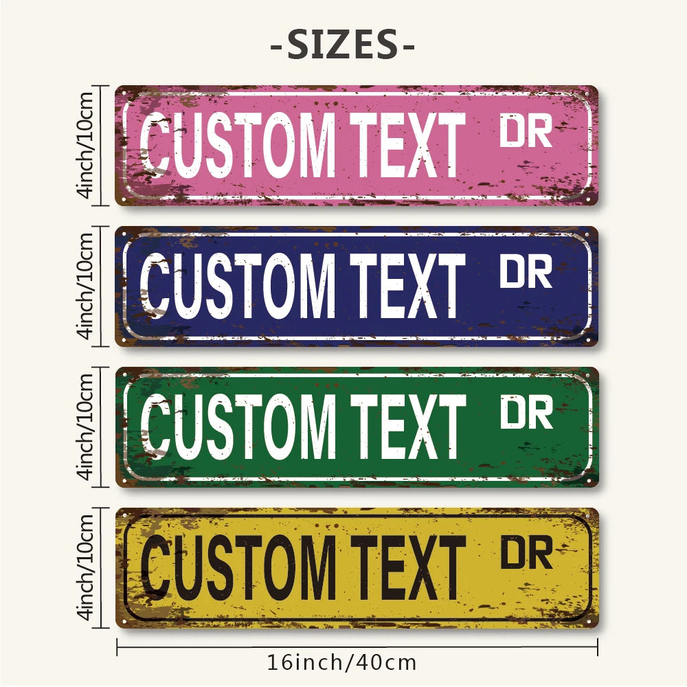 Персонализированный металлический уличный знак