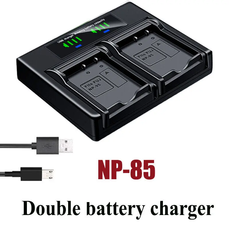 

Dual Battery Charger For FUJIFILM NP-85 BC-85 85A FinePix SL305 SL1000 S1 SL300