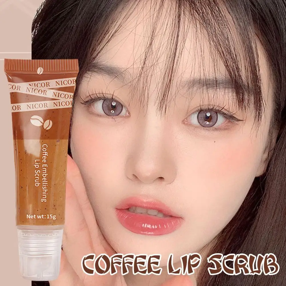 

Lip Scrub Remove Dead Skin Coffee Lip Scrubbing Lip Care Anti-cracking Exfoliator Moisturizing Y0J4