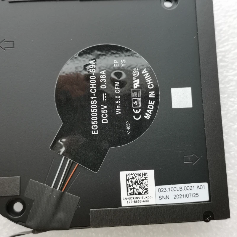 0DXJNV новый оригинальный для DELL Latitude 15 5520 Precision 3560 вентилятор охлаждения процессора