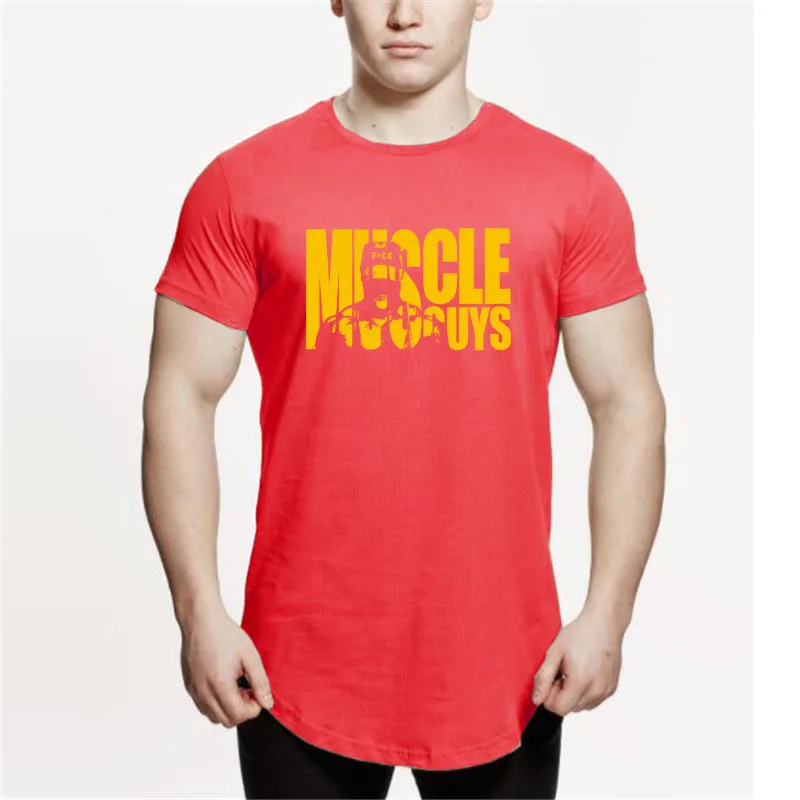 

Футболка мужская облегающая с принтом, Повседневная дышащая хлопковая рубашка с короткими рукавами, одежда для тренажерного зала и фитнеса...