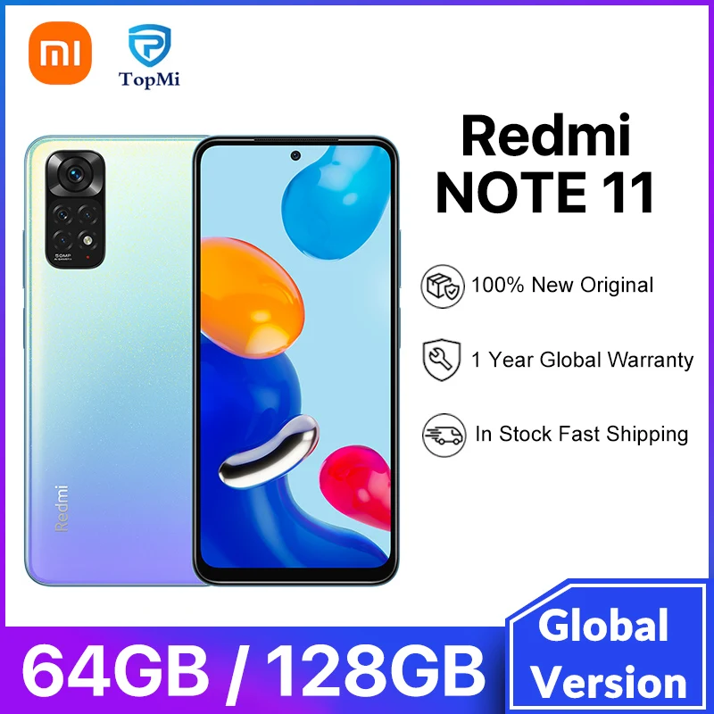 Смартфон Xiaomi Redmi Note 11 64 ГБ 128 Snapdragon 680 восемь ядер 6 43 дюйма AMOLED 33 Вт быстрая зарядка