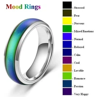 changing color rings stainless steel mood emotion feeling temperature rings for women men couples glazed tone fine jewelry gifts