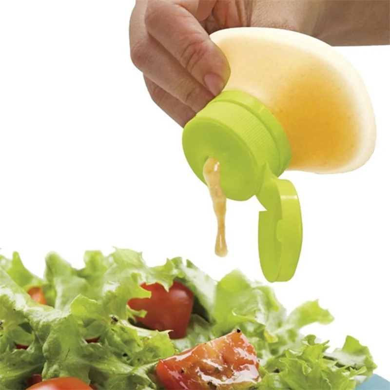 

Portable Silicone Squeeze Bottle Dispenser Mini Gravy Boats for Sauce Vinegar Oil Ketchup Jar Kitchen Accessories New Sale