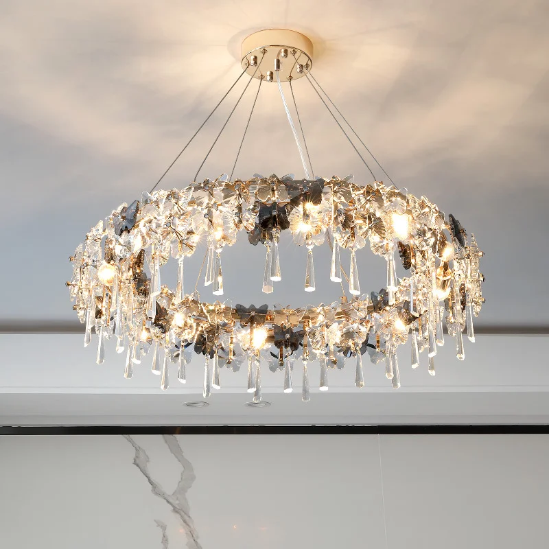 

Light Led Art Chandelier Pendant Lamp Nordic Luxury Crystal Living Simple Modern Atmosphere New Butterfly Creative Bedroom