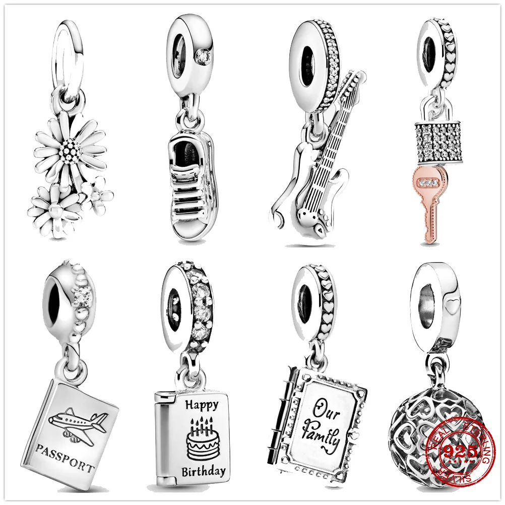 Новинка серебро 925 пробы волшебная книга цветок Подходит для Pandora шарм бусина