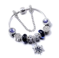 designer chrams bracelet female beads diy blue starry sky net red sen department ins ocean heart snake bone bracelet