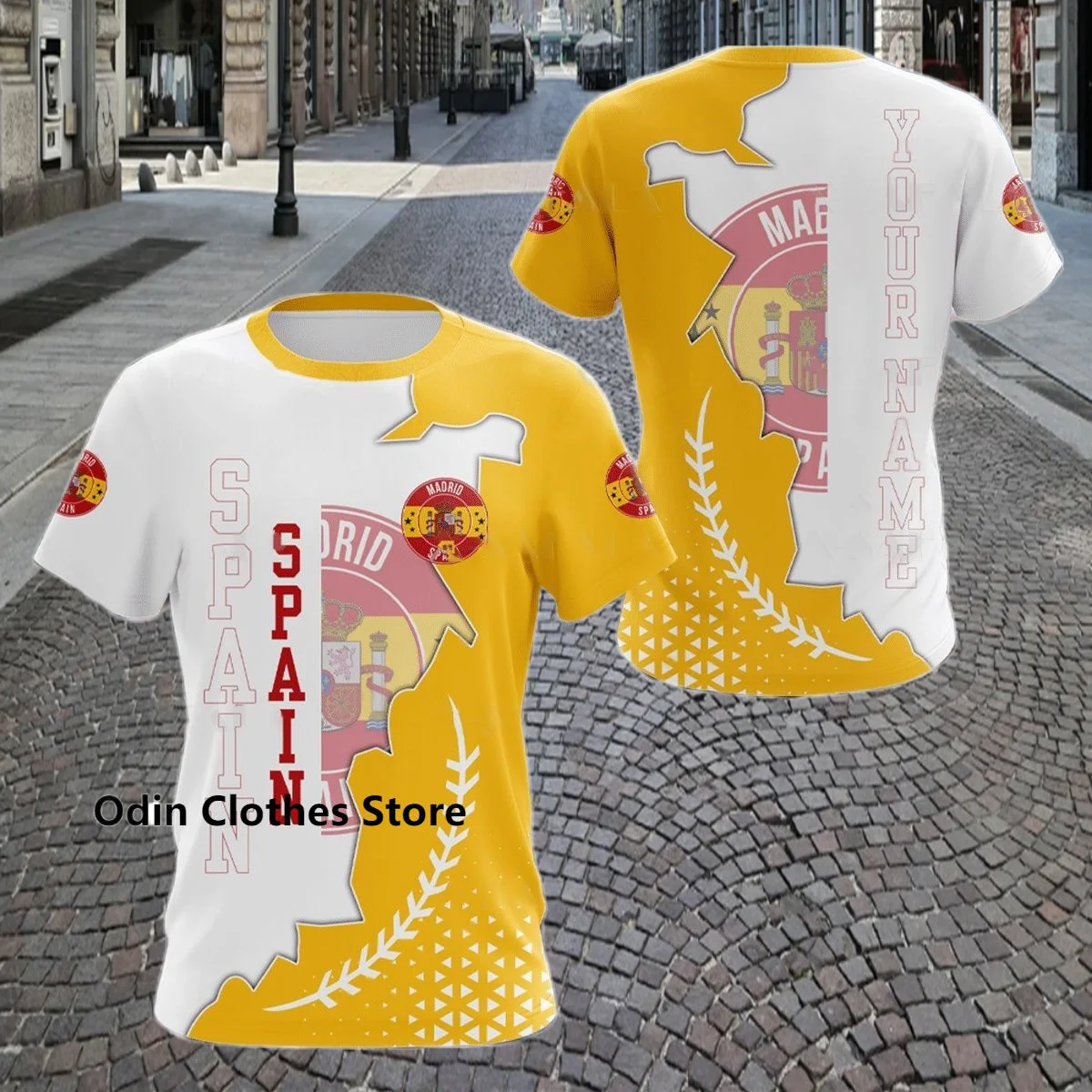 

2023 Man Summer Shirt 3D Printed T Shirt Spanish Flag Fashion Vintage Streetwear Shirts For Men Harajuku Oversized Casual Tops
