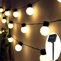 outdoor solar garland street lamp led g50 bulb solar energy string light christmas decoration home indoor holiday lighting