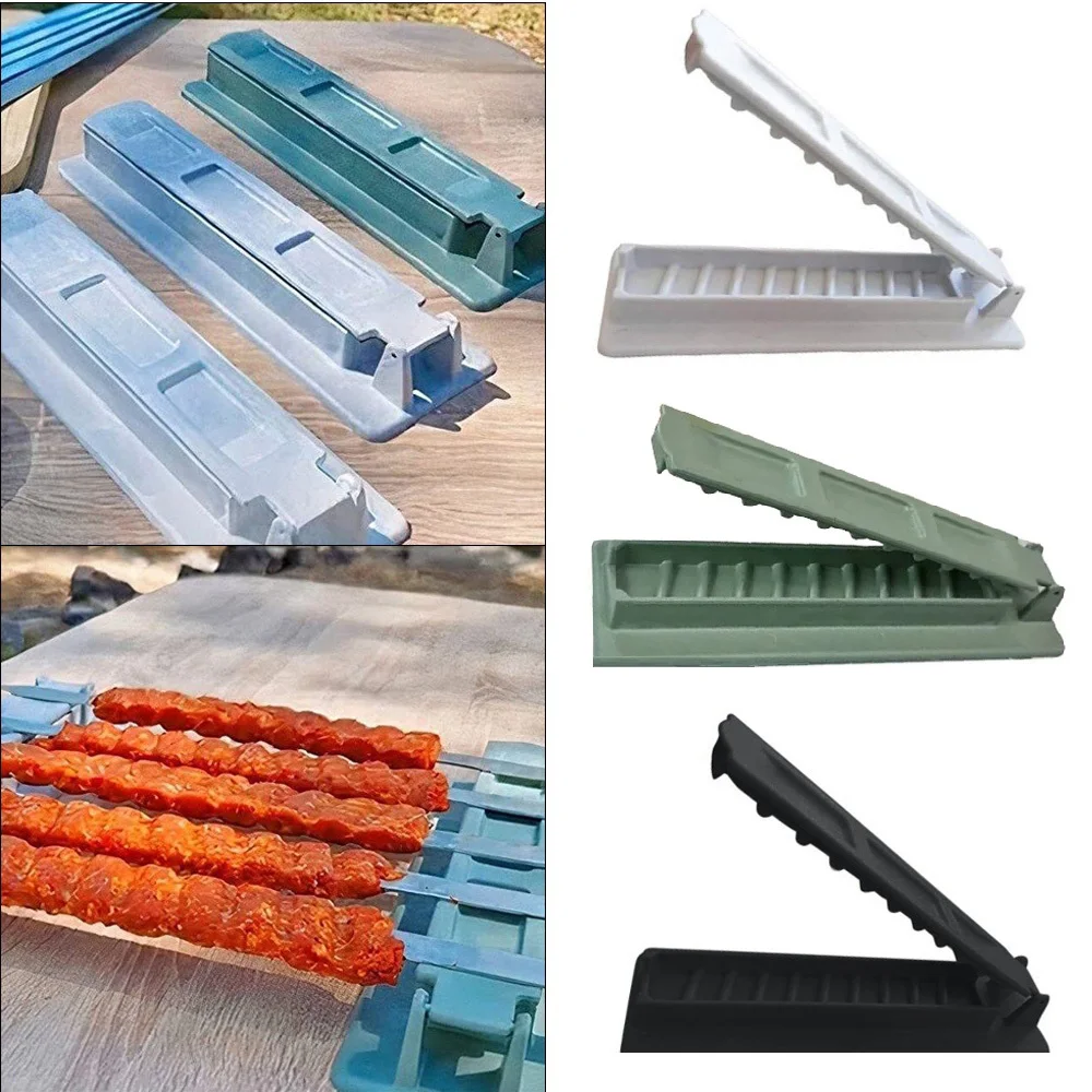 

Single Row Kebab Maker Bbq Meat Skewer Machine Kebab Press Maker Reusable Plastic Bbq Skewer Maker Kebab Preparation BBQ Tools
