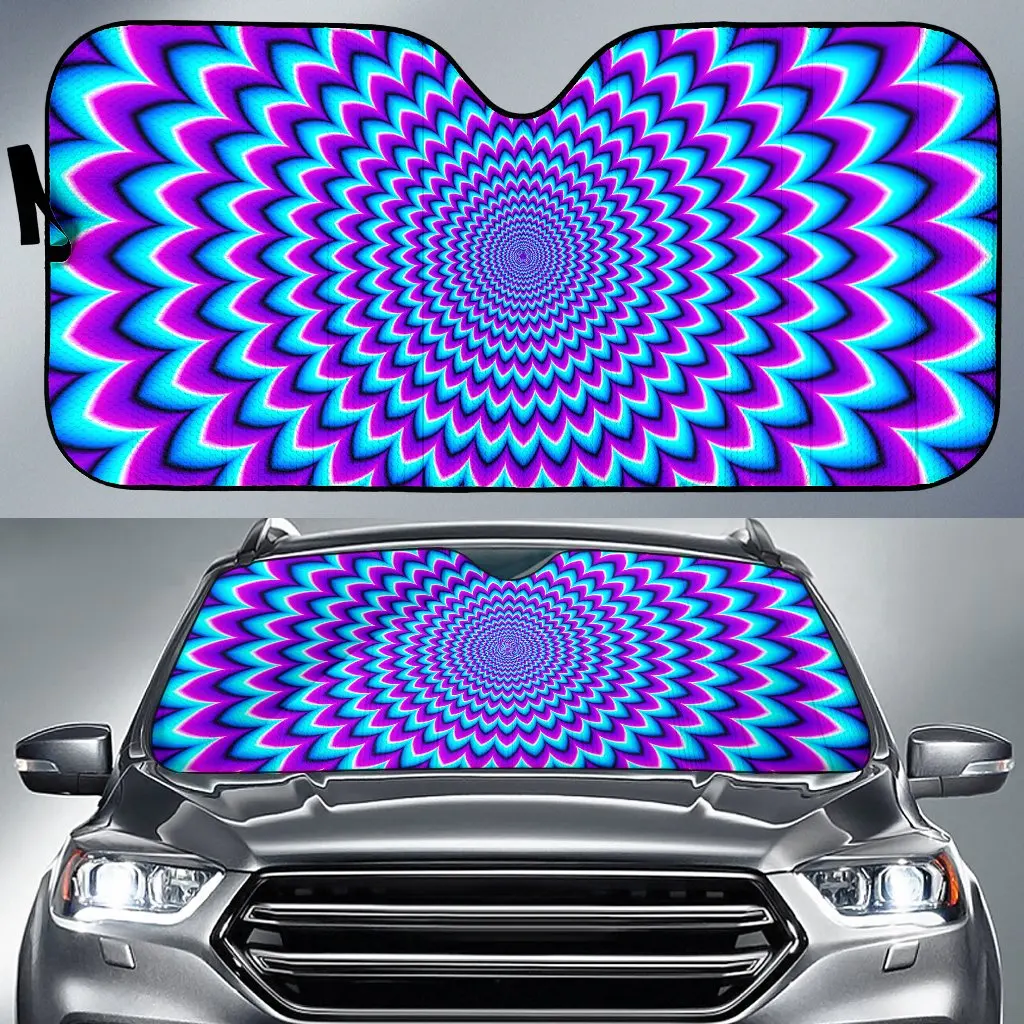 

Blue Expansion Moving Optical Illusion Car Sun Shade